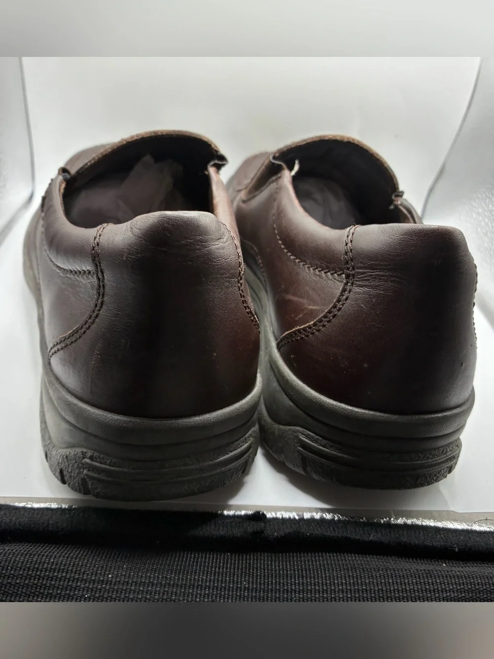 Mephisto Air Jet Leather Slip on Shoes Comfort Walking Loafers Brown Men’s 8.5